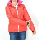 Womens Jack Wolfskin Good Alpine 1111631 Orange Coral Zip Up Waterproof Jacket